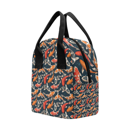 Koi Carp Cute Design Themed Print Insulated Lunch Bag