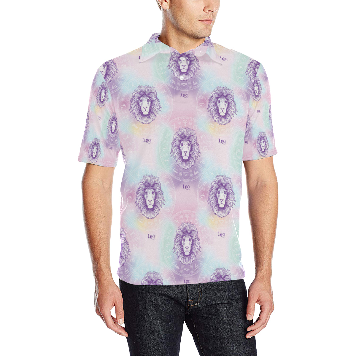 Leo Pattern Print Design 03 Men Polo Shirt
