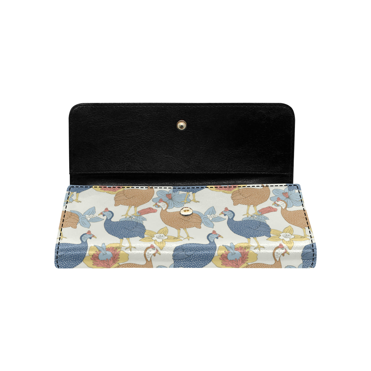 Guinea Fowl Pattern Print Design 01 Women's Trifold Wallet