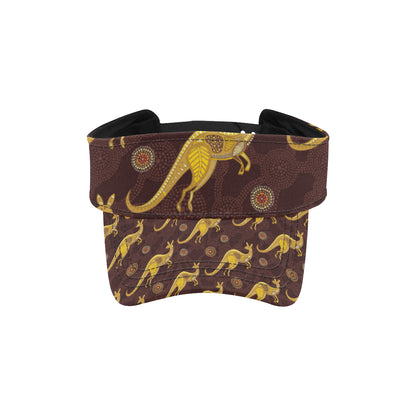 Kangaroos Aboriginal Pattern Print Design 08 Unisex Sun Visor