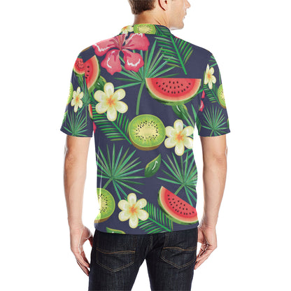 Tropical Fruits Pattern Print Design TF05 Men Polo Shirt