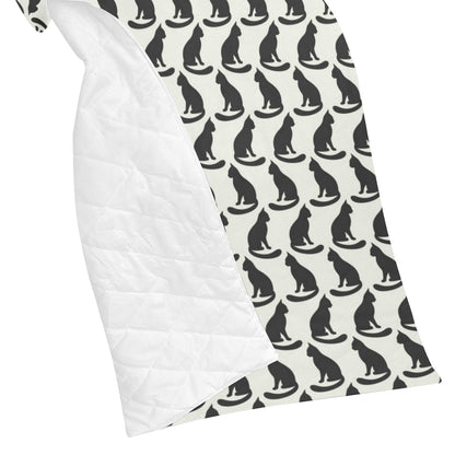 Black Cat Pattern Print Design 02 Premium Quilt