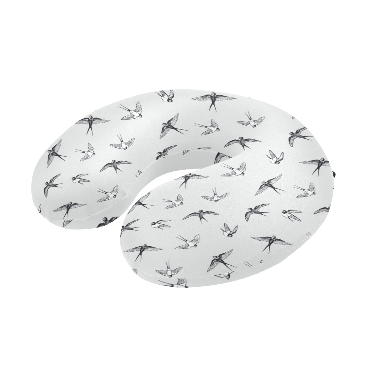 Swallow Bird Pattern Print Design 04 U-Shaped Travel Neck Pillow