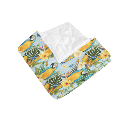 Parrot Pattern Print Design A04 Premium Quilt