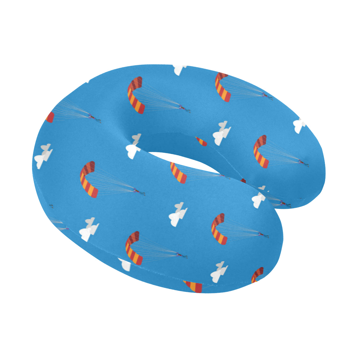 Skydiving Pattern Print Design 02 U-Shaped Travel Neck Pillow