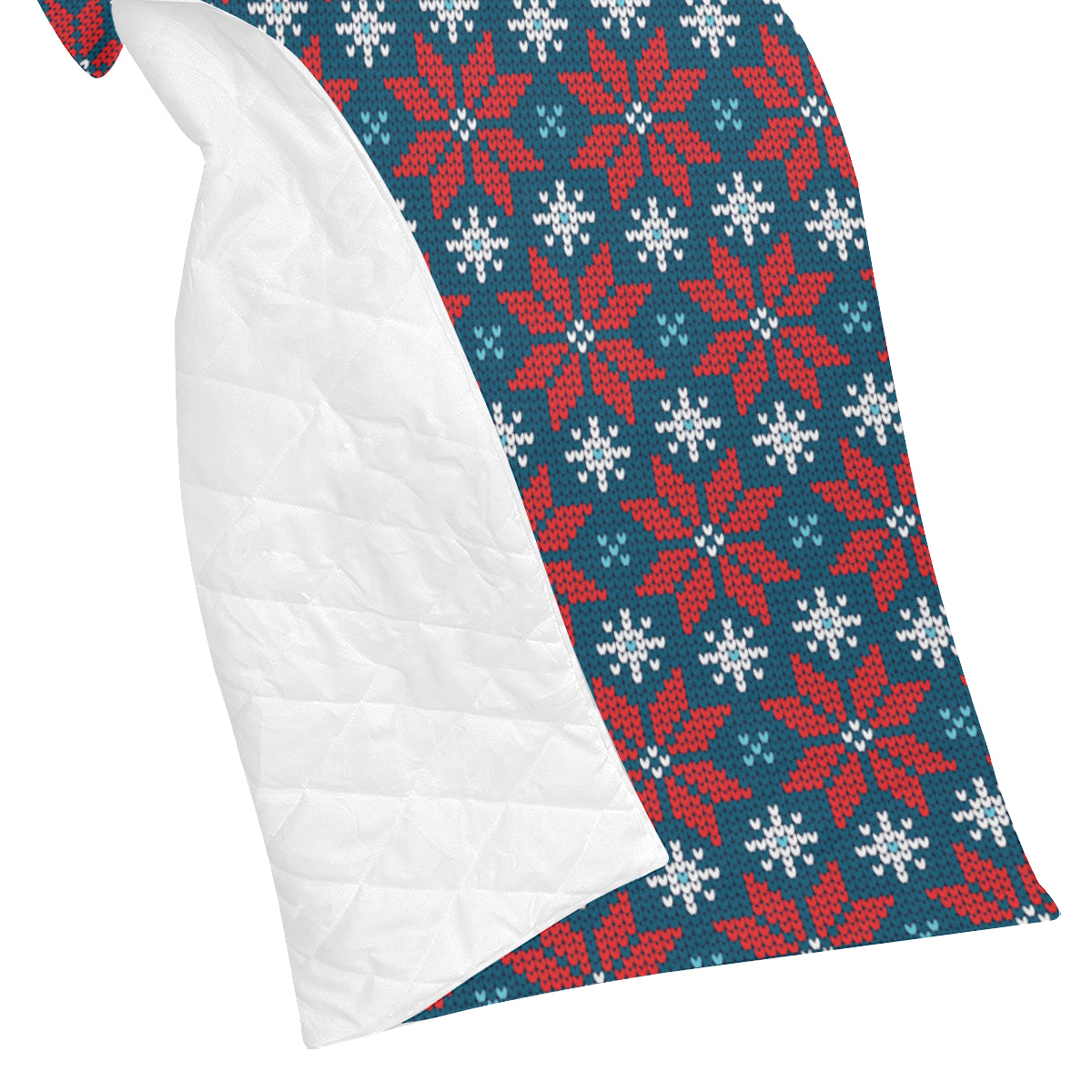 Poinsettia Pattern Print Design A02 Premium Quilt