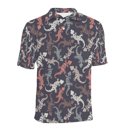 Gecko Pattern Print Design 02 Men Polo Shirt