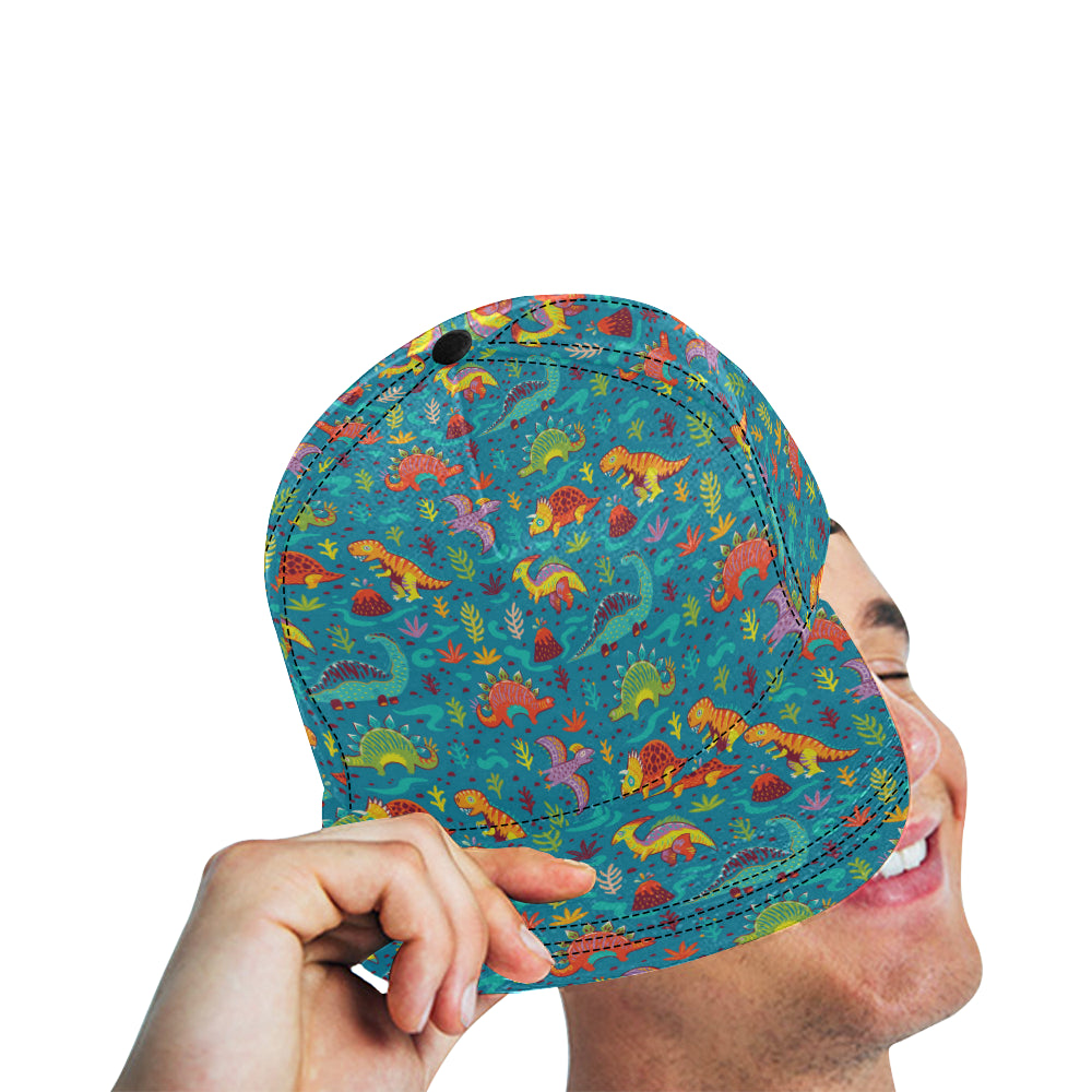 Dinosaur Cartoon Style Snapback Cap