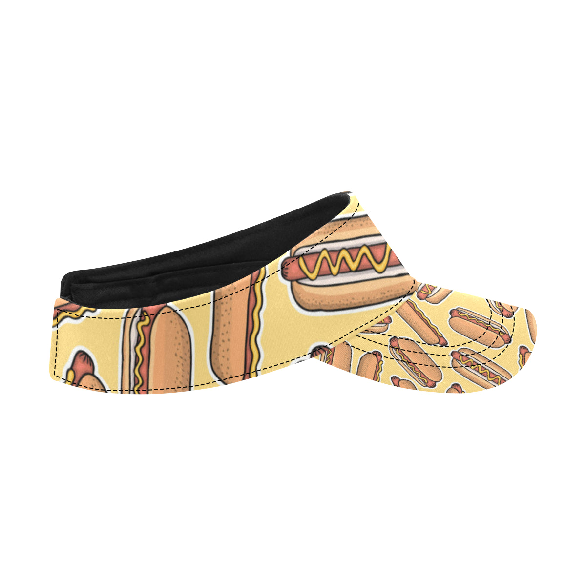 Hot Dog Pattern Print Design 01 Unisex Sun Visor