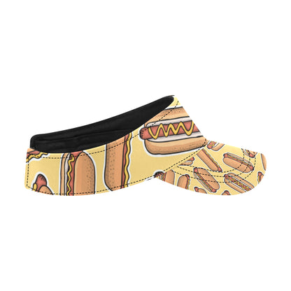 Hot Dog Pattern Print Design 01 Unisex Sun Visor