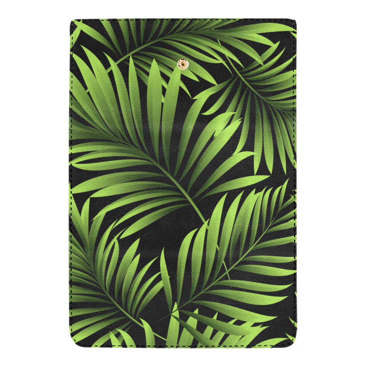 Green Neon Tropical Palm Leaves Women's Trifold Wallet