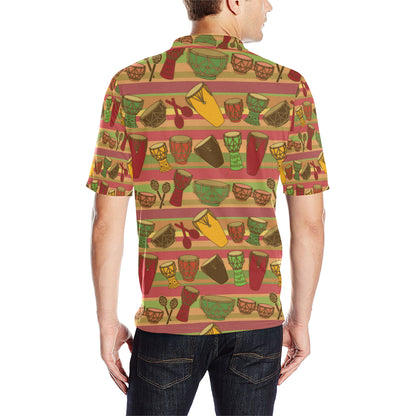 Percussion Pattern Print Design 01 Men Polo Shirt