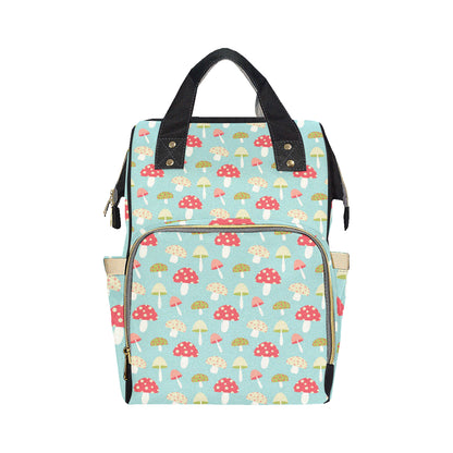 Mushroom Pattern Print Design A01 Diaper Bag Backpack
