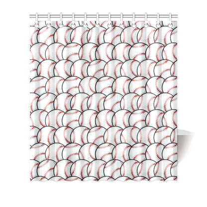 Baseball Pattern Shower Curtain