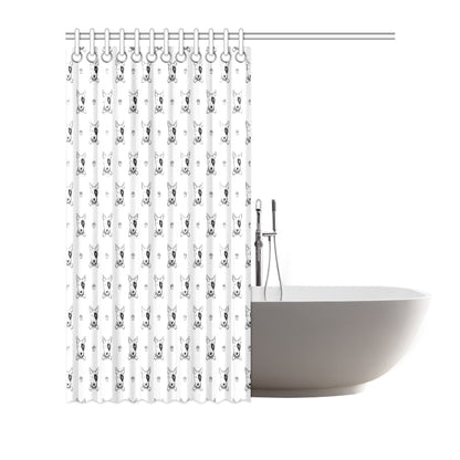 Bull Terriers Pattern Print Design 06 Shower Curtain