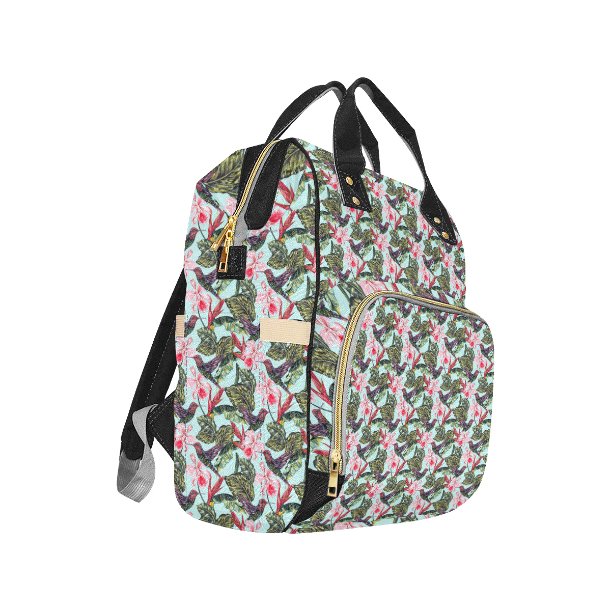 Hummingbird Cute Themed Print Diaper Bag Backpack