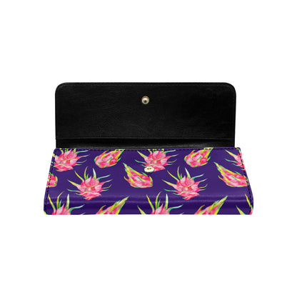 Dragonfruit Pattern Print Design DF02 Women's Trifold Wallet