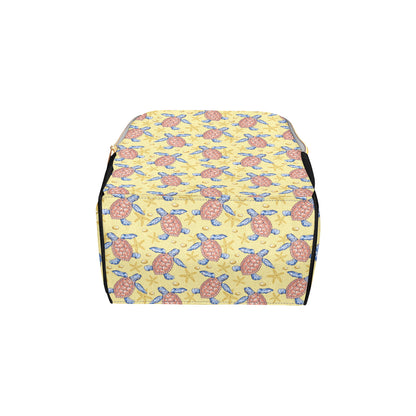 Sea Turtle Pattern Print Design T06 Diaper Bag Backpack