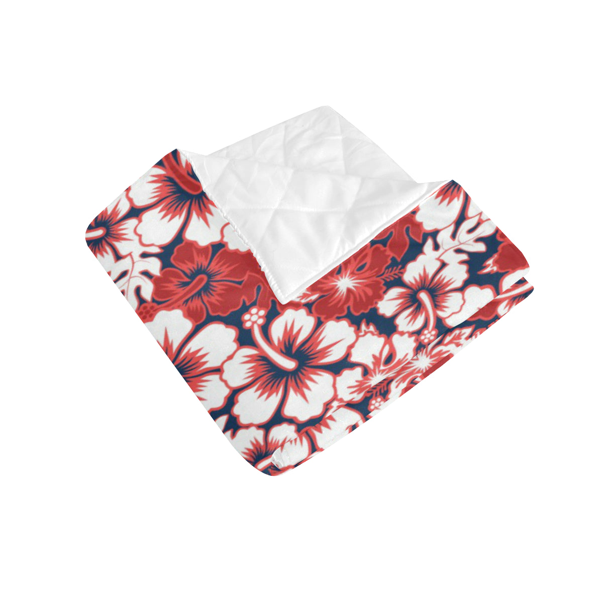 Red Hibiscus Pattern Print Design HB01 Premium Quilt