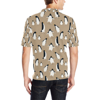 Penguin Pattern Print Design A01 Men Polo Shirt