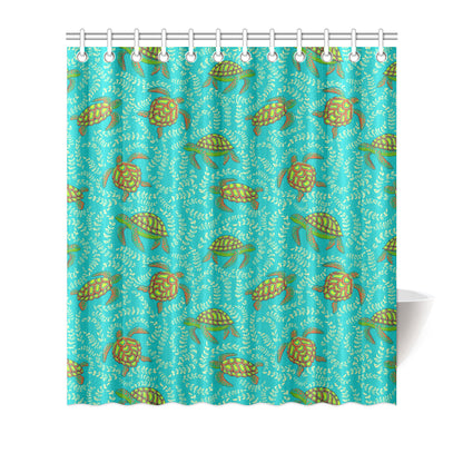 Sea Turtle Pattern Print Design T010 Shower Curtain