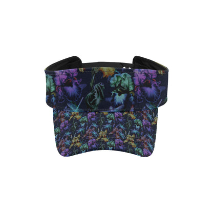 Dragonfly With Floral Print Pattern Unisex Sun Visor