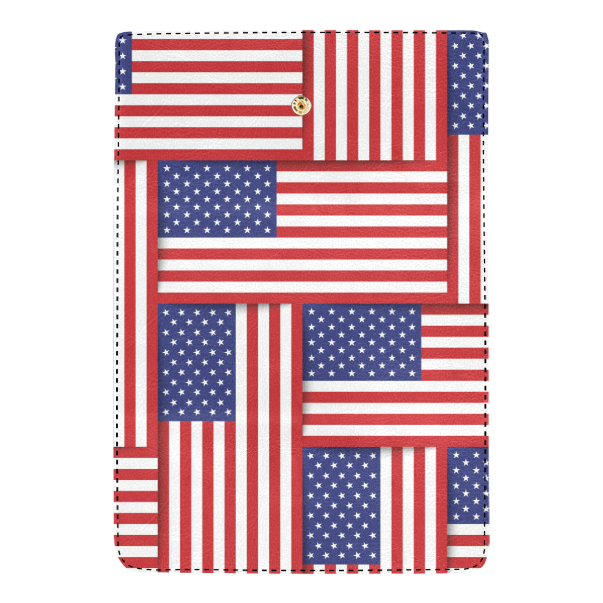 Patriotic US Flag Pattern Print Design A01 Women's Trifold Wallet