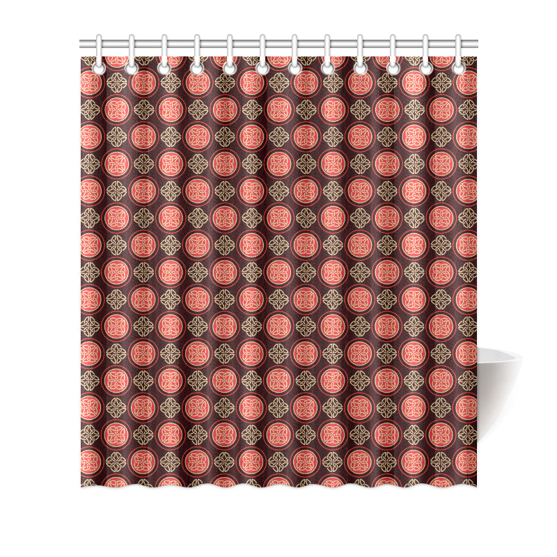 Celtic Pattern Print Design 02 Shower Curtain