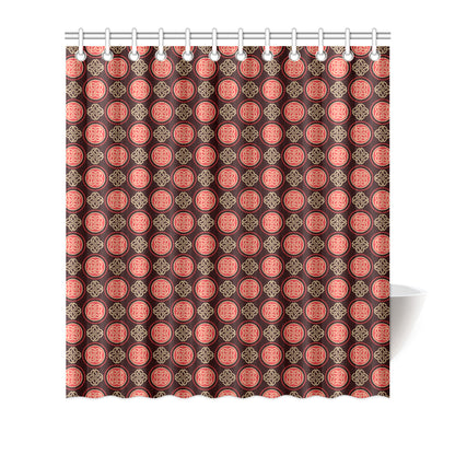 Celtic Pattern Print Design 02 Shower Curtain