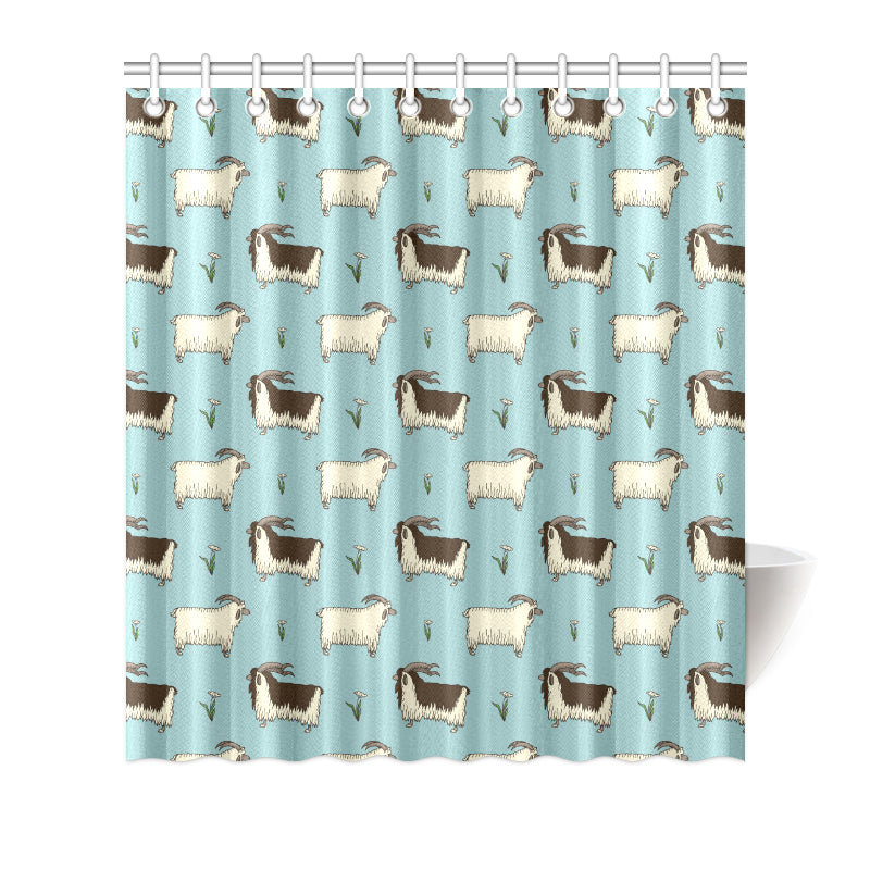 Goat Pattern Print Design 02 Shower Curtain