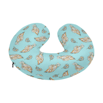 Angel Wings Pattern Print Design 03 U-Shaped Travel Neck Pillow