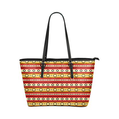Serape Themed Leather Tote Bag