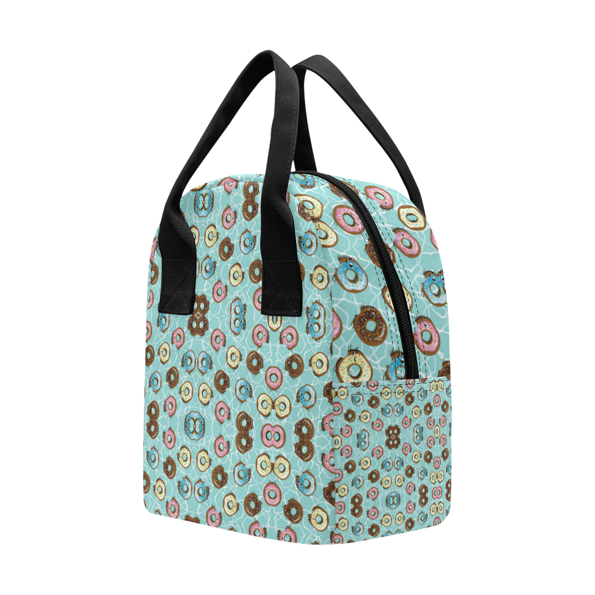 Emoji Donut Print Pattern Insulated Lunch Bag