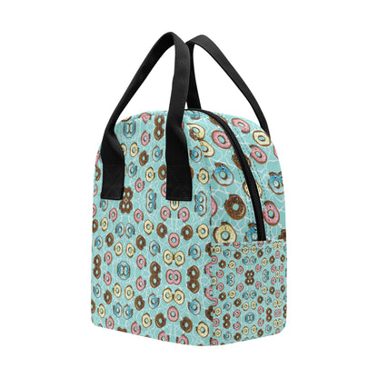 Emoji Donut Print Pattern Insulated Lunch Bag