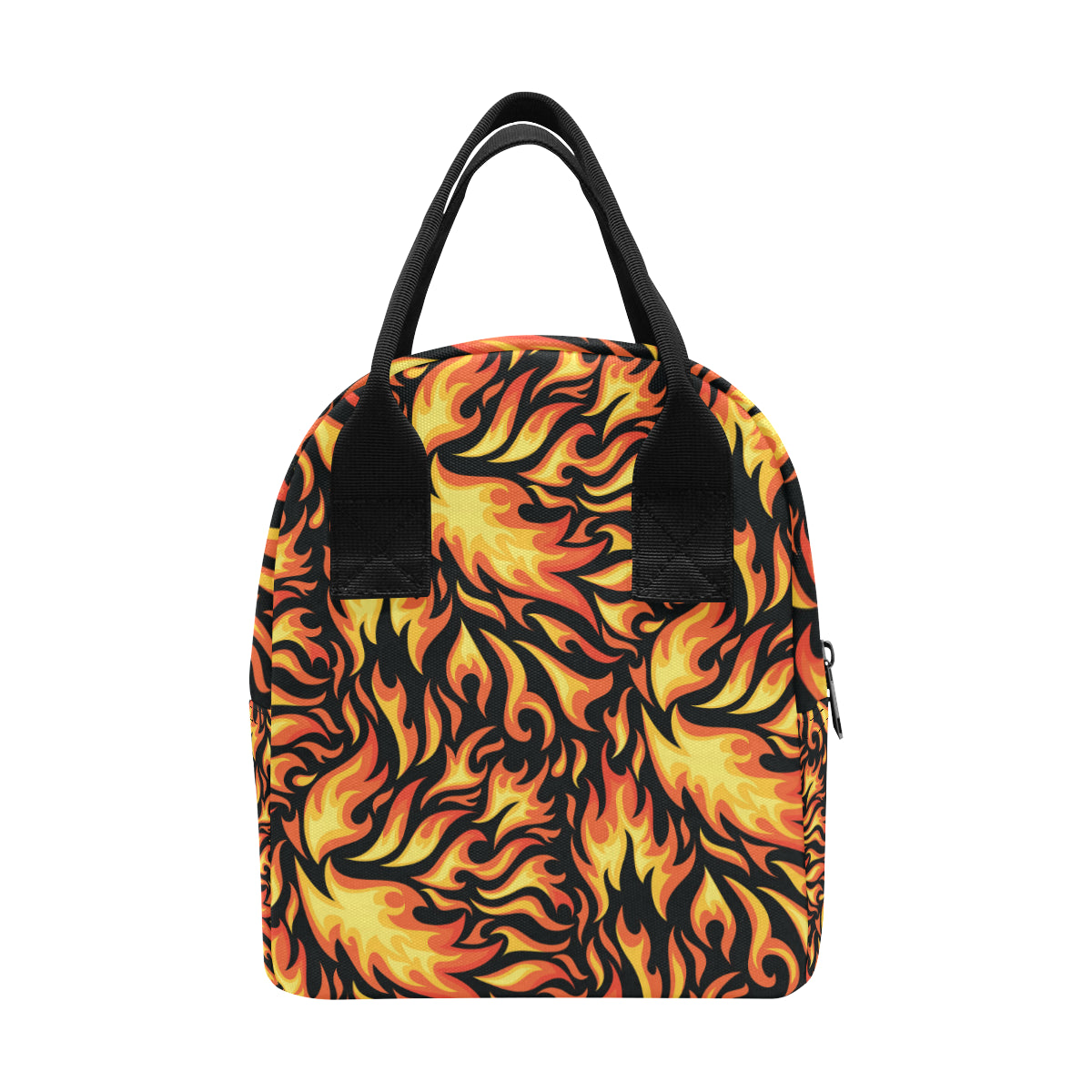 Flame Fire Design Pattern Insulated Lunch Bag