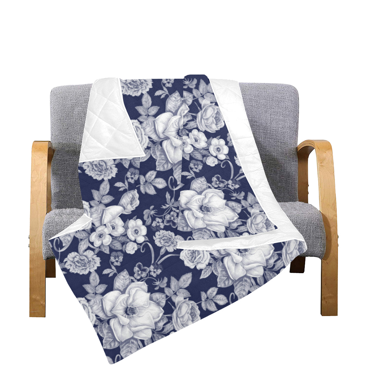 Floral Infrared Pattern Premium Quilt