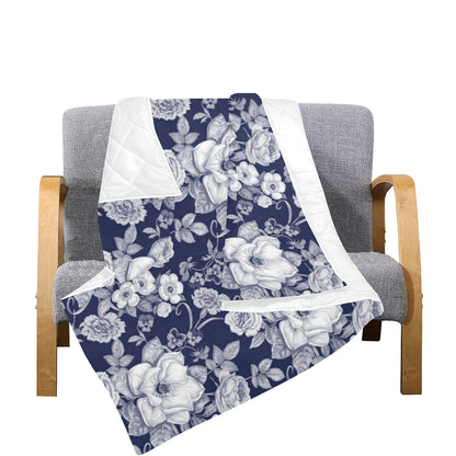 Floral Infrared Pattern Premium Quilt