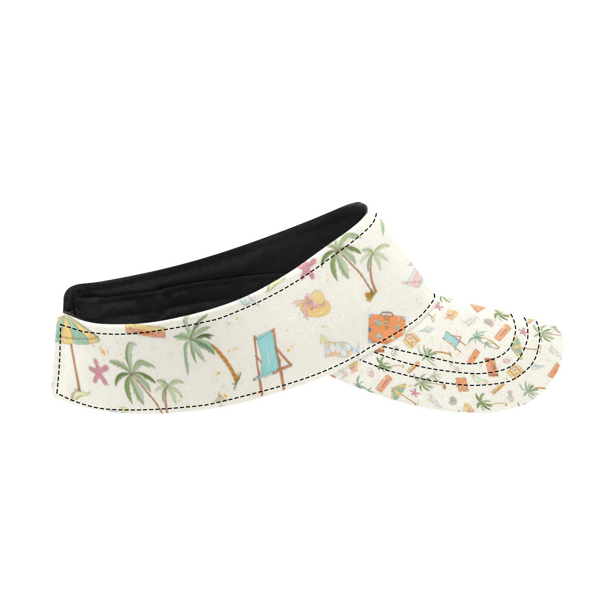 Beach Themed Pattern Print Design 05 Unisex Sun Visor