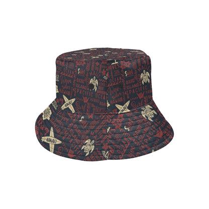 Hawaiian Themed Pattern Print Design H017 Unisex Bucket Hat