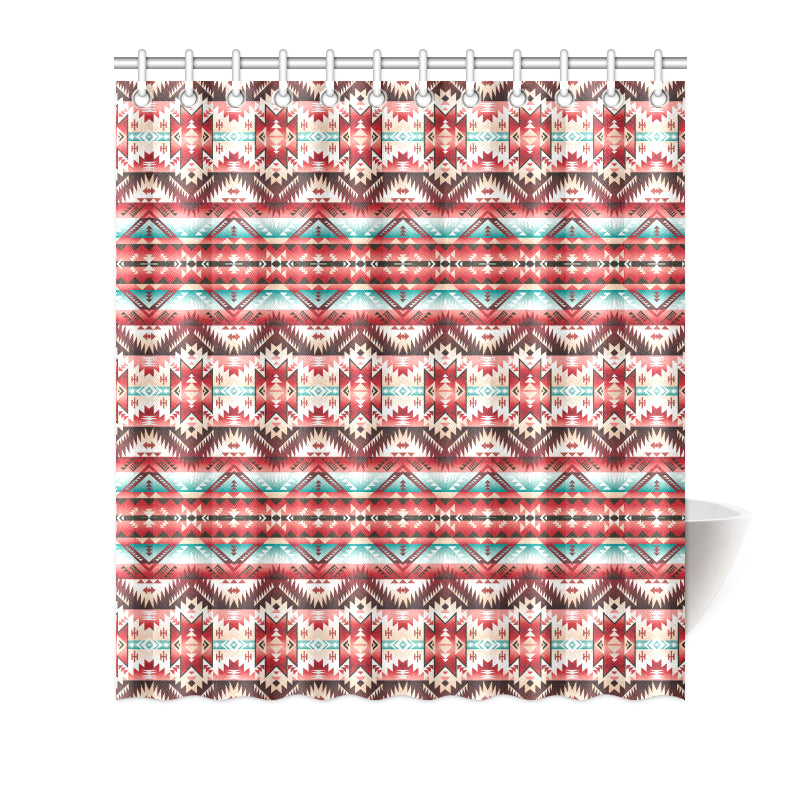 Aztec Western Style Print Pattern Shower Curtain