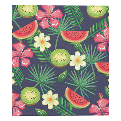 Tropical Fruits Pattern Print Design TF05 Premium Quilt