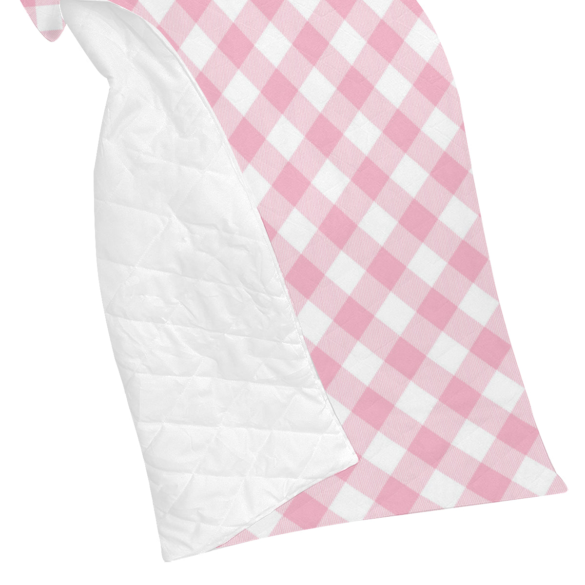 Gingham Pink Pattern Print Design 02 Premium Quilt