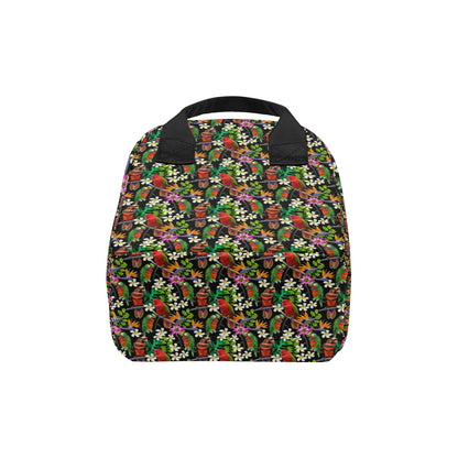 Parrot Design Print Insulated Lunch Bag