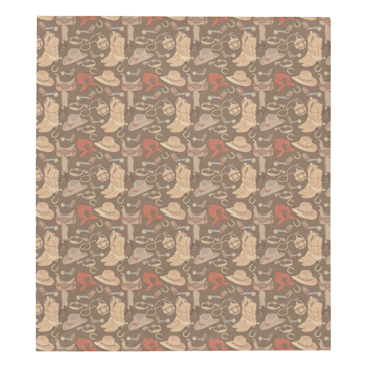 Cowboy Pattern Print Design 02 Premium Quilt