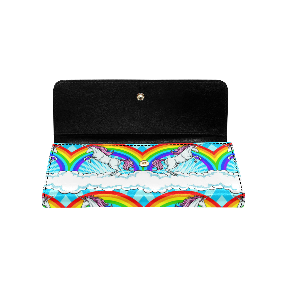 Unicorn Rainbow Women's Trifold Wallet