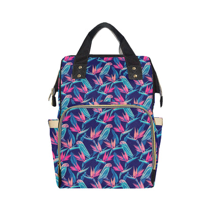 Tropical Flower Pattern Print Design TF024 Diaper Bag Backpack