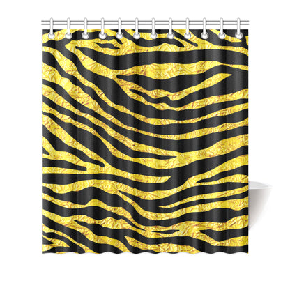 zebra Gold Shower Curtain