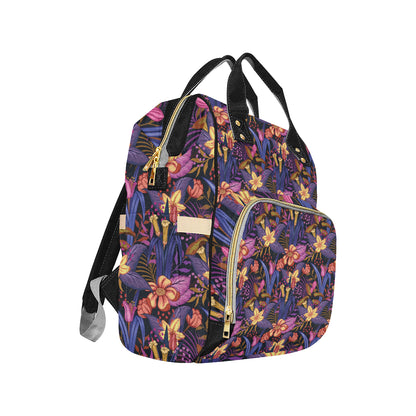 Lily Pattern Print Design LY016 Diaper Bag Backpack
