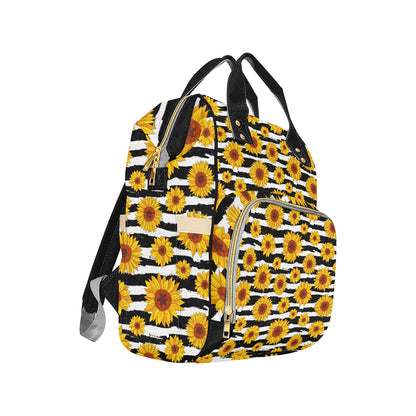 Sunflower Pattern Print Design SF010 Diaper Bag Backpack