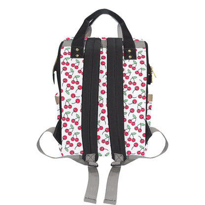 Cherry Pattern Print Design 03 Diaper Bag Backpack